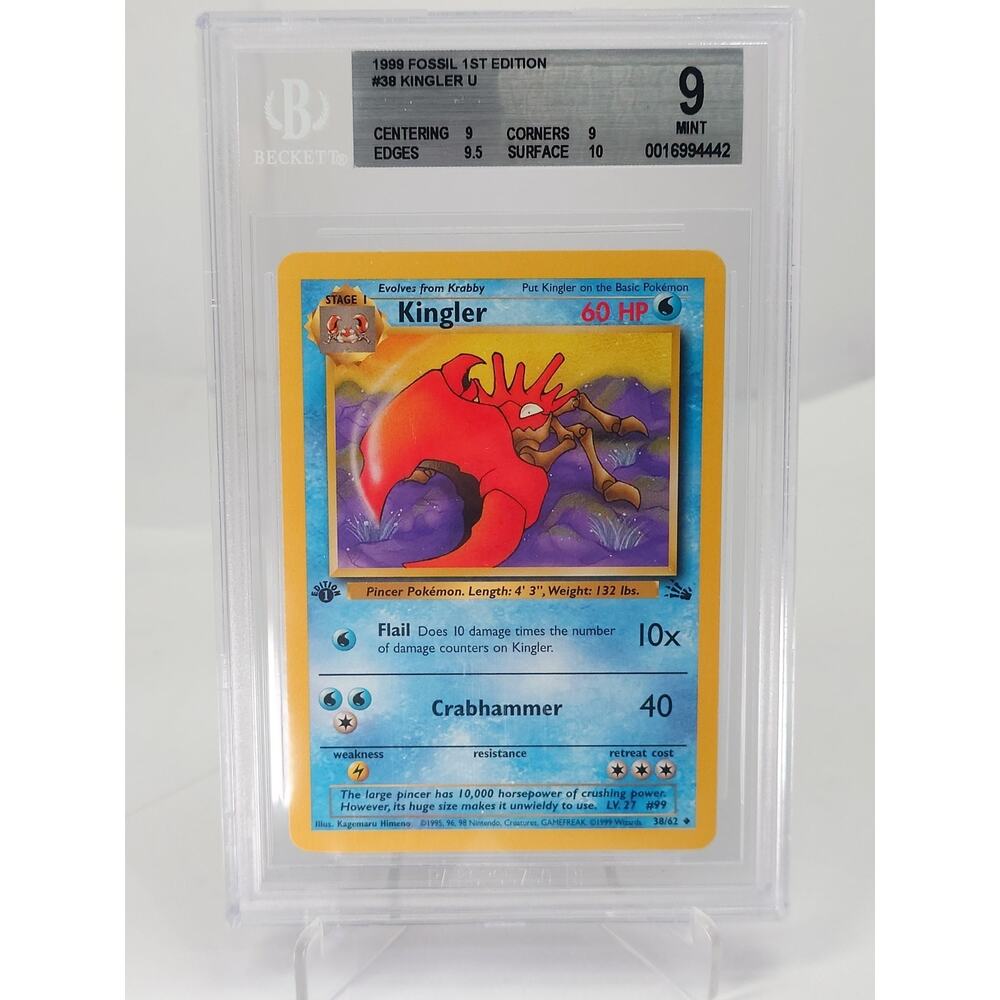 Kingler 1st Edition 38/62 Beckett BGS 9